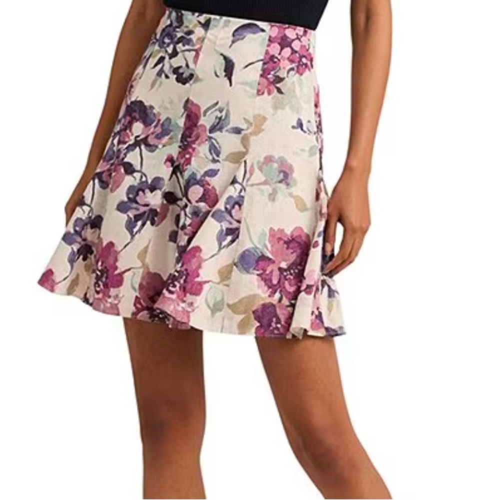 Purple and Pink Pleated Mini A-Line Skirt for Casual Occasions